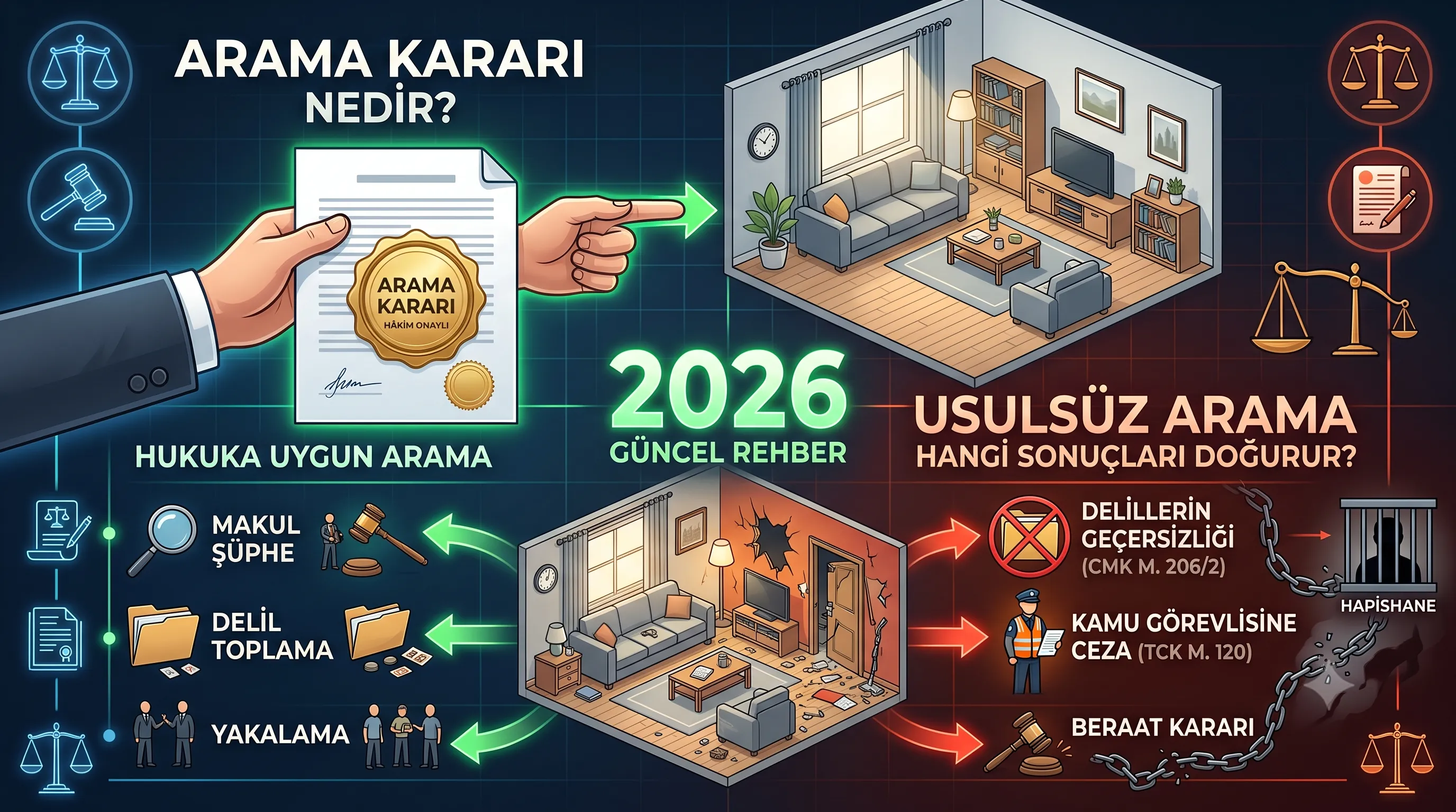 Arama Kararı Nedir? Usulsüz Arama Hangi Sonuçları Doğurur? (2026 Güncel Rehber)